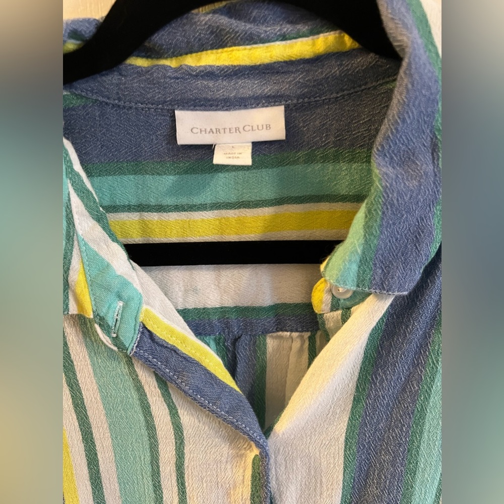 Colorful striped tank - Charter Club - Size Large - Picture 3 of 3